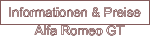Informationen & Preise       Alfa Romeo GT